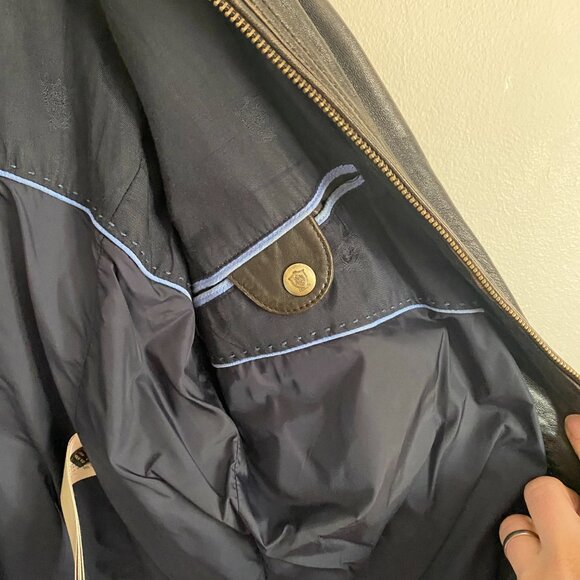 Dark Brown Leather Jacket - Massimo Dutti - Picture 7 of 15